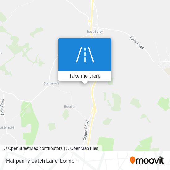 Halfpenny Catch Lane map