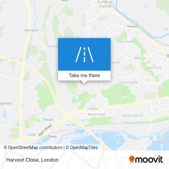 Harvest Close map