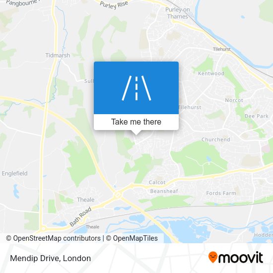 Mendip Drive map