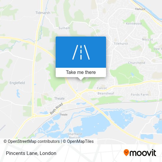 Pincents Lane map