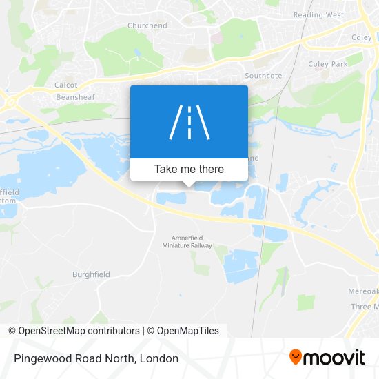 Pingewood Road North map