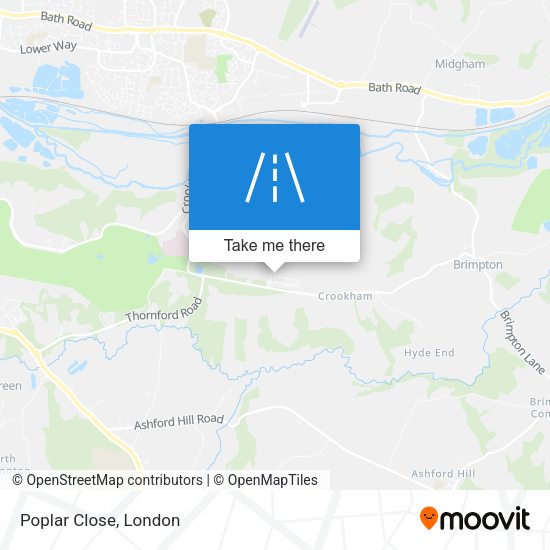 Poplar Close map