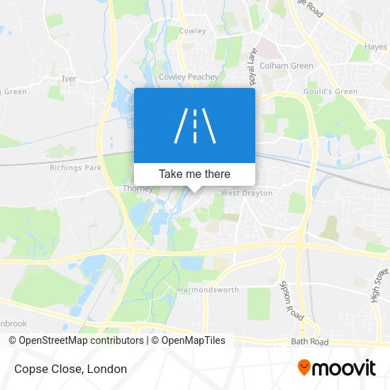 Copse Close map