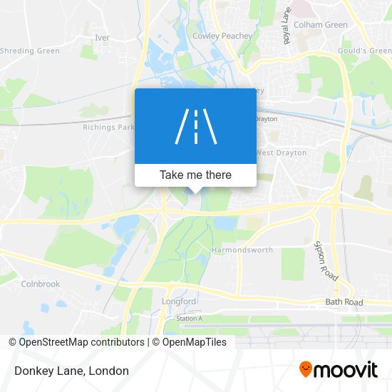 Donkey Lane map