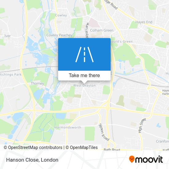 Hanson Close map