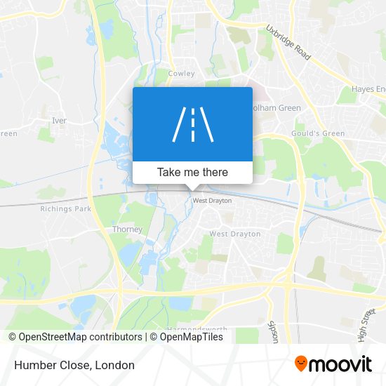 Humber Close map