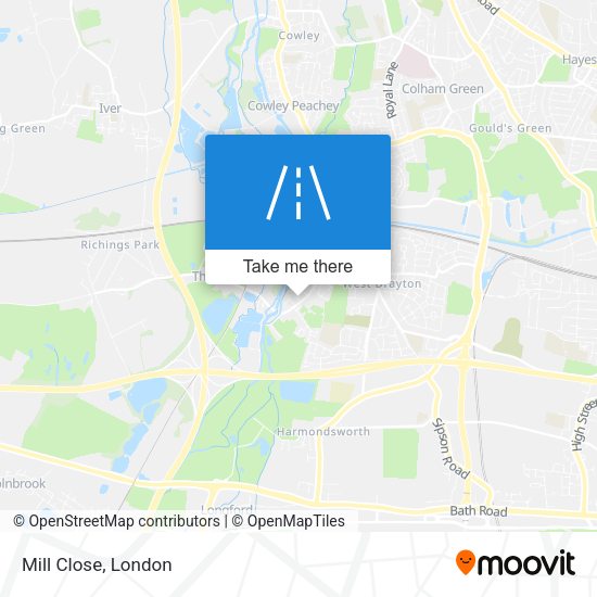 Mill Close map