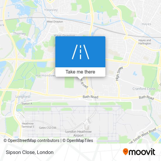 Sipson Close map