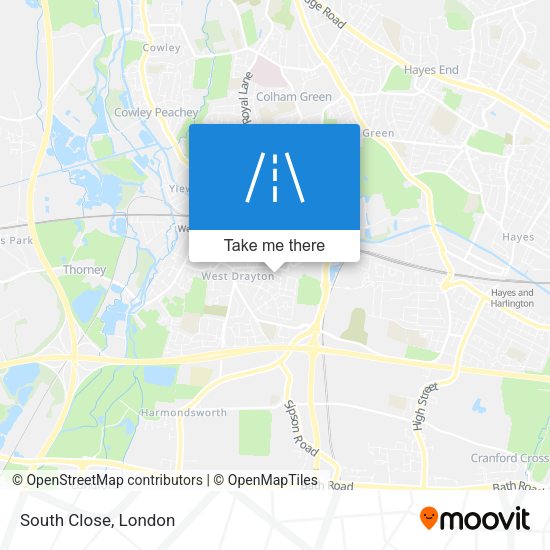 South Close map