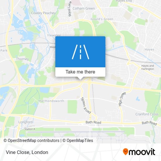Vine Close map