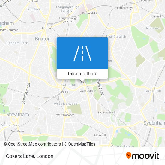 Cokers Lane map