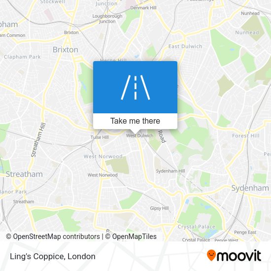 Ling's Coppice map