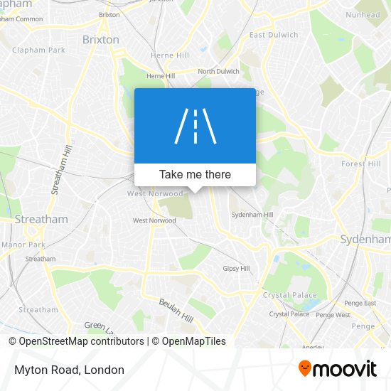 Myton Road map