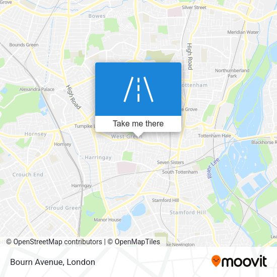 Bourn Avenue map