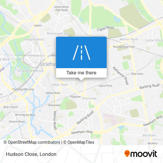 Hudson Close map