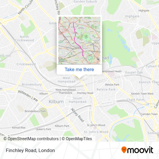 Finchley Road map