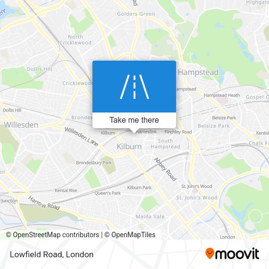 Lowfield Road map
