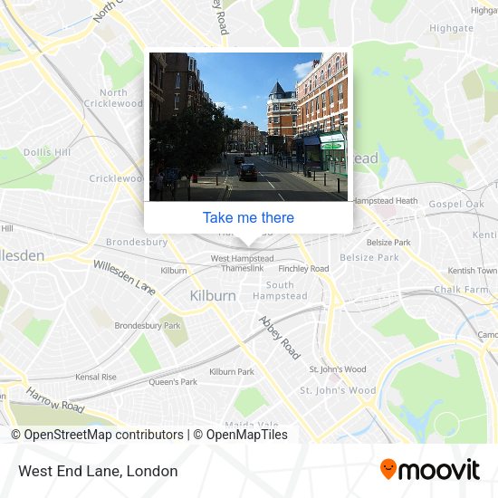 West End Lane map