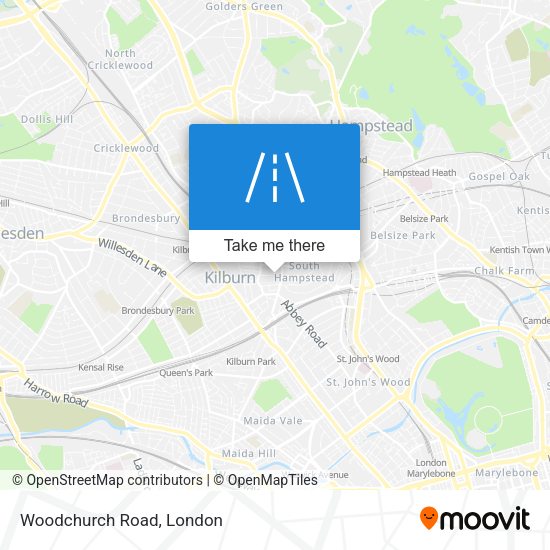 Woodchurch Road map