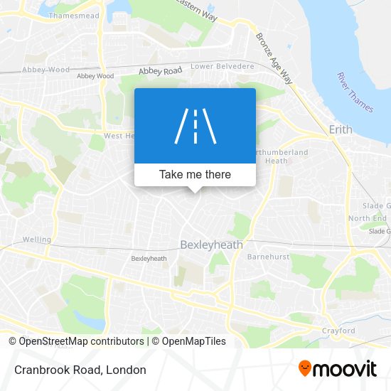 Cranbrook Road map