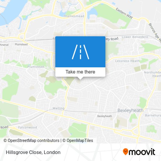 Hillsgrove Close map