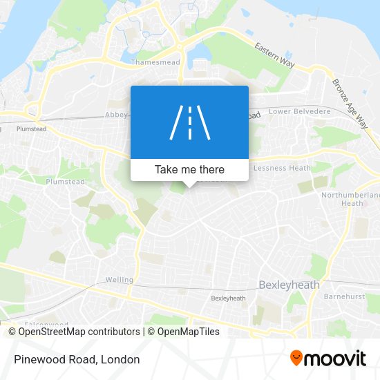 Pinewood Road map