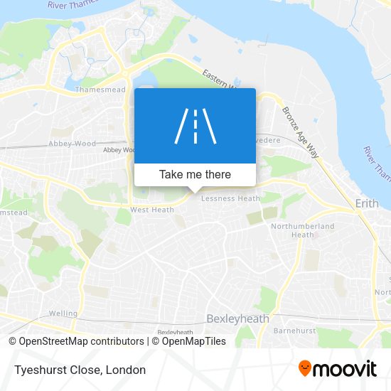 Tyeshurst Close map
