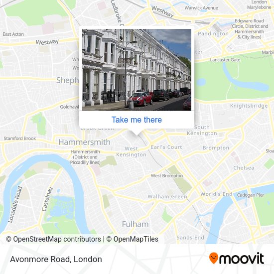 Avonmore Road map