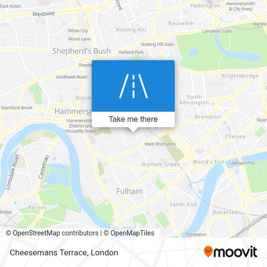 Cheesemans Terrace map