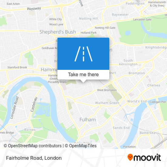 Fairholme Road map