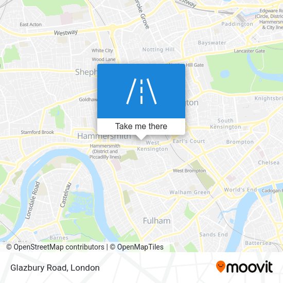 Glazbury Road map