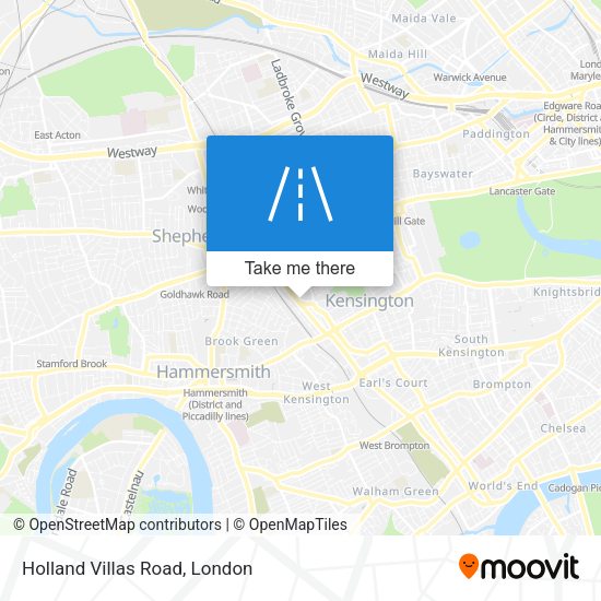 Holland Villas Road map