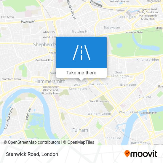 Stanwick Road map