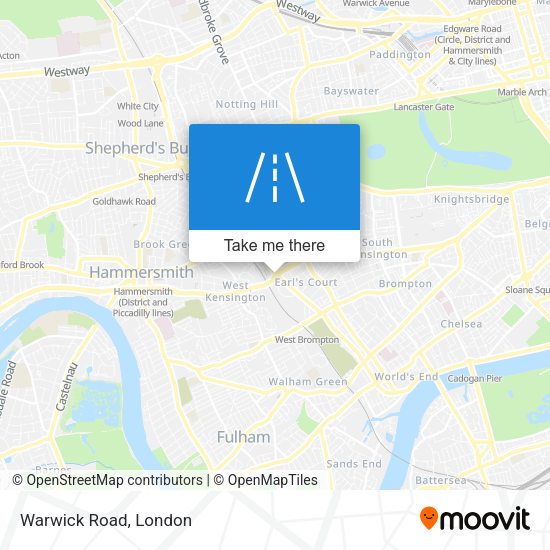 Warwick Road map