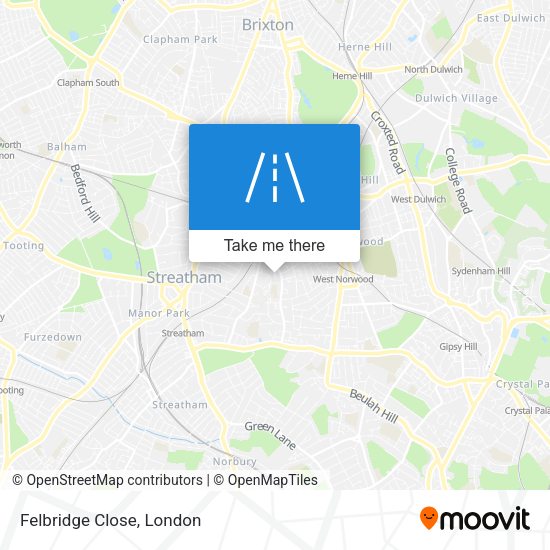 Felbridge Close map