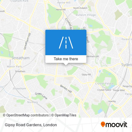 Gipsy Road Gardens map