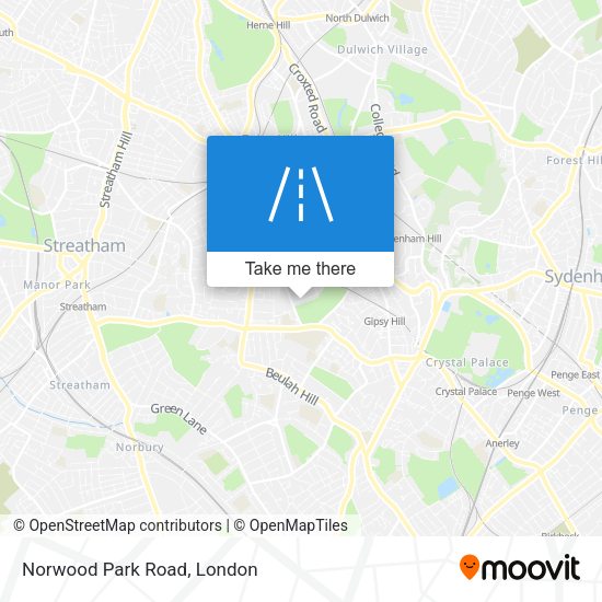 Norwood Park Road map