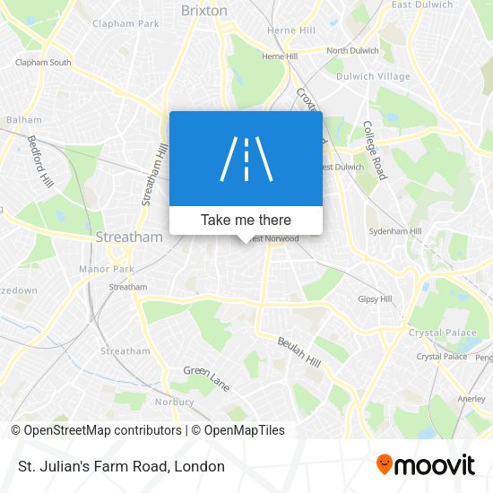St. Julian's Farm Road map