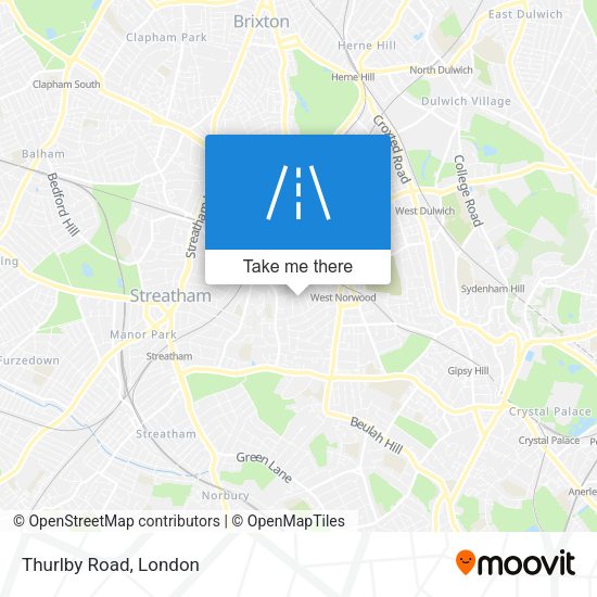 Thurlby Road map