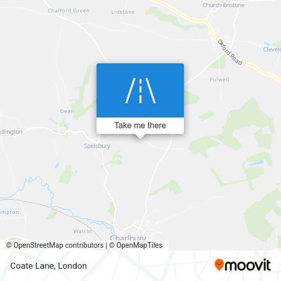 Coate Lane map