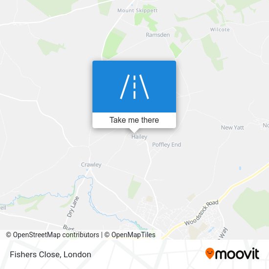 Fishers Close map