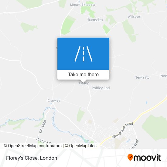 Florey's Close map