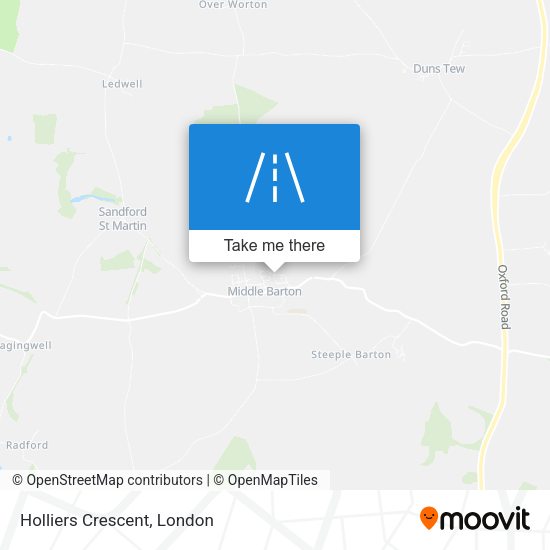 Holliers Crescent map