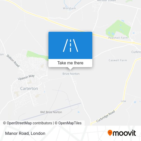 Manor Road map