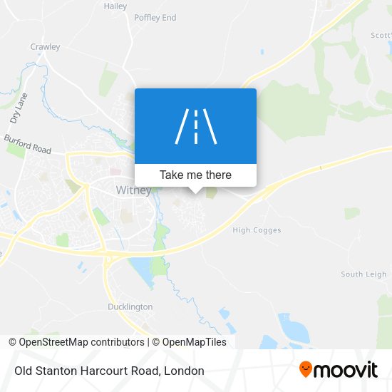 Old Stanton Harcourt Road map
