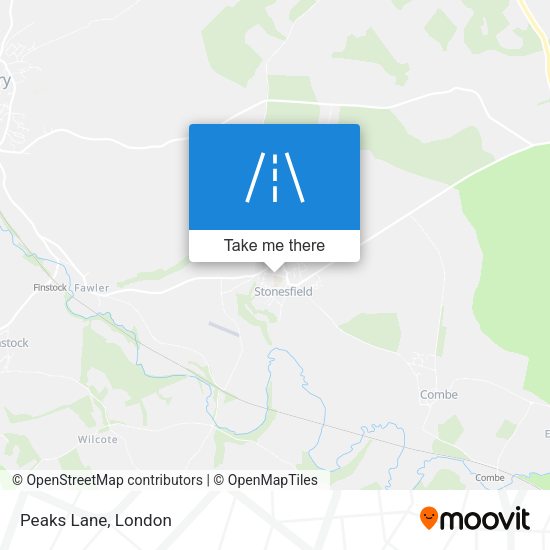 Peaks Lane map