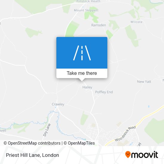 Priest Hill Lane map