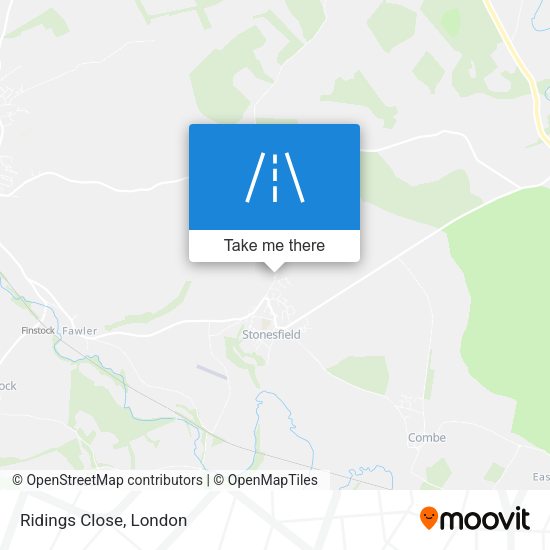 Ridings Close map