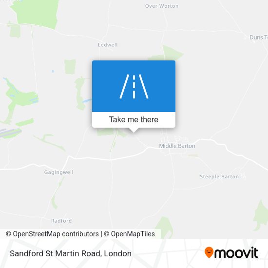 Sandford St Martin Road map