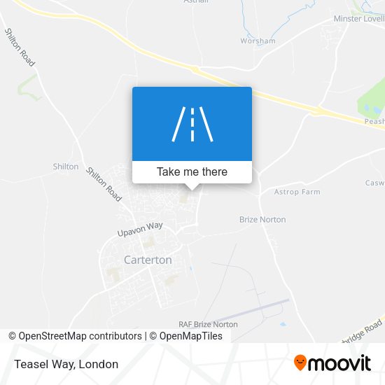 Teasel Way map